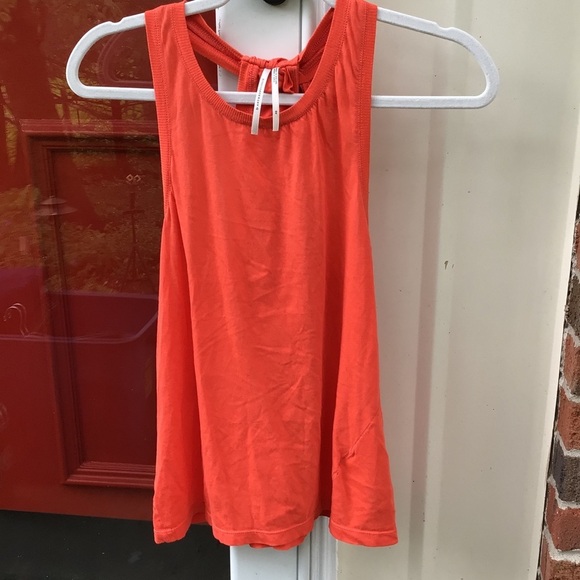 Anthropologie Tops - ANTHROPOLOGIE Twist Halter Tank Orange  Womans Pima cotton Size XSmall